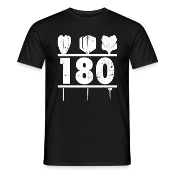 Darts 180 Darts Play Darter Darts Darts Players - Men's T-Shirt - black - Front - AI Model Male 178 light (178cm)