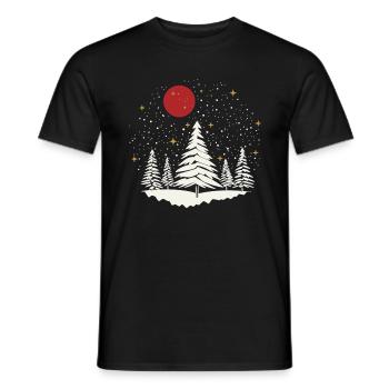 Minimalistisch Weihnachten Weihnachtsbaum Xmas - Männer T-Shirt - Schwarz - Vorne - AI Model Male 178 light (178cm)