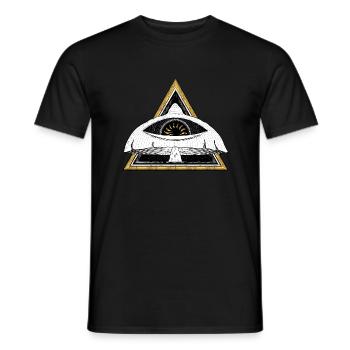 Psychedelic Magic Mushroom - Men's T-Shirt - black - Front - AI Model Male 178 light (178cm)