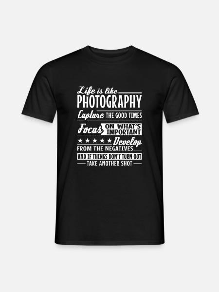 Photographer, camera, photography - Men's T-Shirt - black