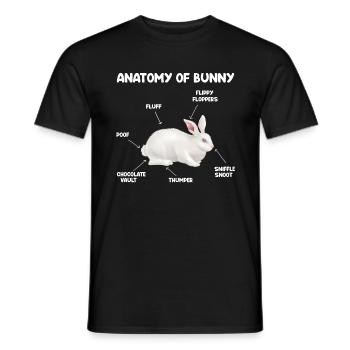 Lapins lapin lapins pâques - T-shirt homme - noir - Devant - AI Model Male 178 light (178cm)