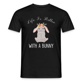 Hasen Kaninchen - Männer T-Shirt - Schwarz - Vorne - AI Model Male 178 light (178cm)