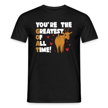Ziege Geiss - Männer T-Shirt - Schwarz - Vorne - AI Model Male 178 light (178cm)