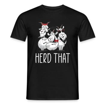 Chèvre - T-shirt homme - noir - Devant - AI Model Male 178 light (178cm)