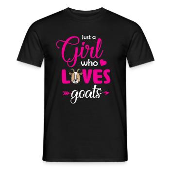 Ziege Geiss - Männer T-Shirt - Schwarz - Vorne - AI Model Male 178 light (178cm)