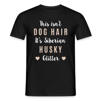 Husky dog - Men's T-Shirt - black - Front - AI Model Male 178 light (178cm)