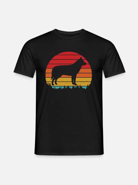 Huskyhund - T-shirt herr - svart