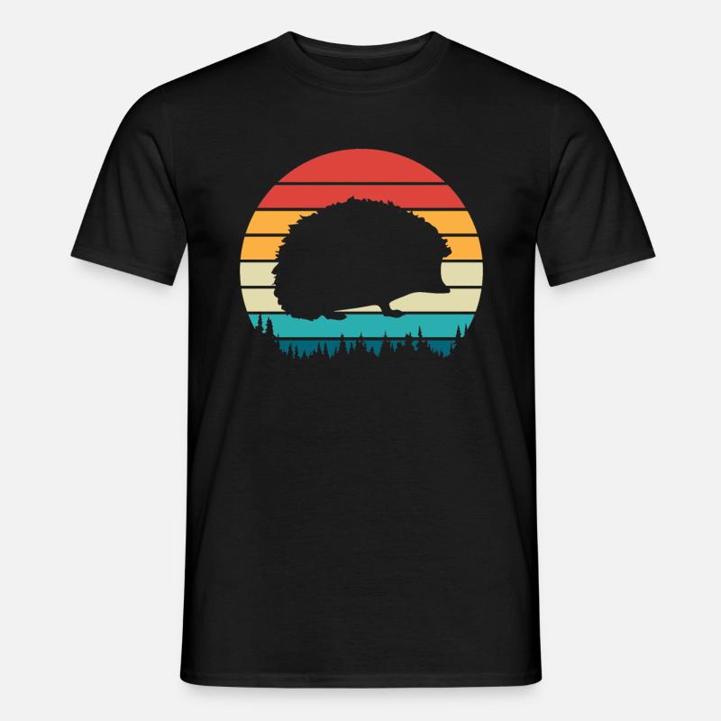 Igel - Männer T-Shirt - Schwarz