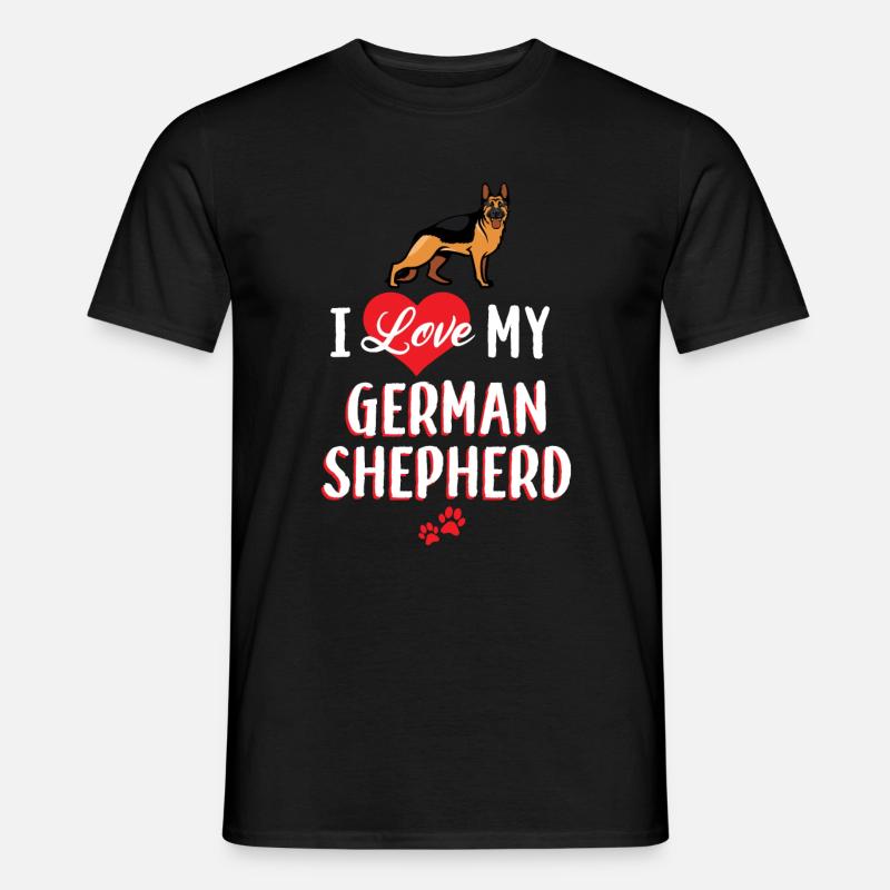 Deutscherschäferhund - Männer T-Shirt - Schwarz