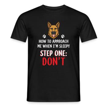 German shepherd dog - Men's T-Shirt - black - Front - AI Model Male 178 light (178cm)
