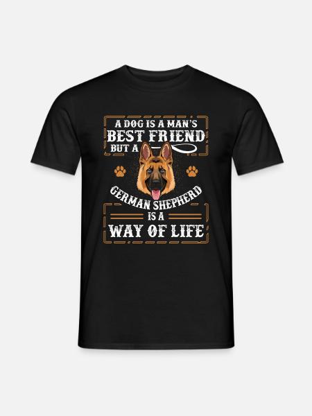 German shepherd dog - Men's T-Shirt - black