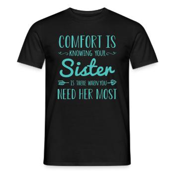 Schwester Schwestern - Männer T-Shirt - Schwarz - Vorne - AI Model Male 178 light (178cm)