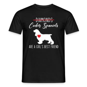 Cocker Spaniel - Männer T-Shirt - Schwarz - Vorne - AI Model Male 178 light (178cm)