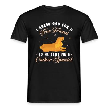 Cocker Spaniel - T-shirt homme - noir - Devant - AI Model Male 178 light (178cm)