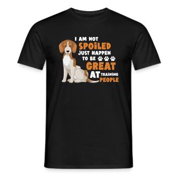 beagle - T-shirt homme - noir - Devant - AI Model Male 178 light (178cm)