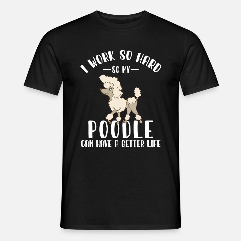 Pudel Poodle - Männer T-Shirt - Schwarz