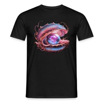 Perle für einen Strandmuschel Liebhaber - Männer T-Shirt - Schwarz - Vorne - AI Model Male 178 light (178cm)