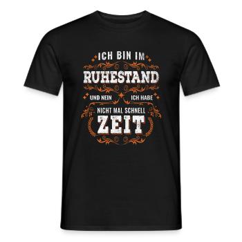 I am retired Retirement Pension Pensioner - Men's T-Shirt - black - Front - AI Model Male 178 light (178cm)