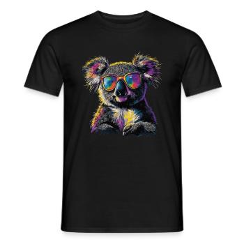Koala Mit Sonnenbrille - Männer T-Shirt - Schwarz - Vorne - AI Model Male 178 light (178cm)