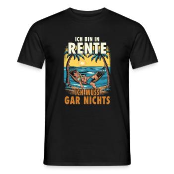 Je suis retraité Retraité Retraité - T-shirt homme - noir - Devant - AI Model Male 178 light (178cm)