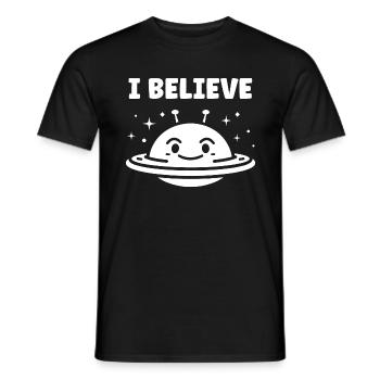 flying saucer - Men's T-Shirt - black - Front - AI Model Male 178 light (178cm)