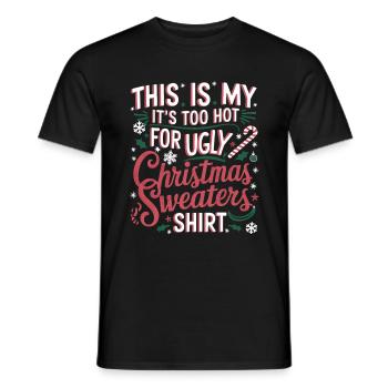 Christmas Ugly Christmas Funny - Men's T-Shirt - black - Front - AI Model Male 178 light (178cm)