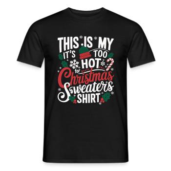 Ugly Christmas Christmas Funny - Men's T-Shirt - black - Front - AI Model Male 178 light (178cm)