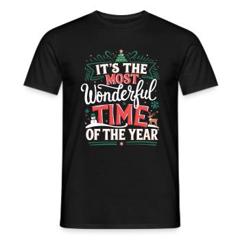 Schönste Zeit Des Jahres Heiligabend Weihnachten - Männer T-Shirt - Schwarz - Vorne - AI Model Male 178 light (178cm)