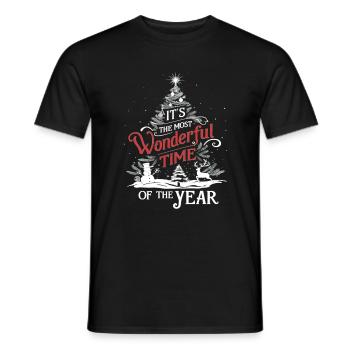 Weihnachten Heiligabend Schönste Zeit Des Jahres - Männer T-Shirt - Schwarz - Vorne - AI Model Male 178 light (178cm)