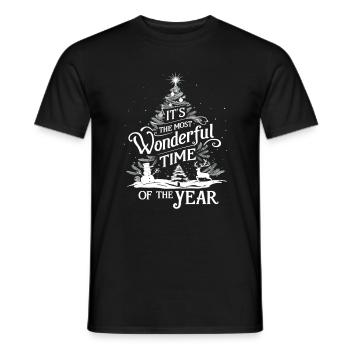 Heiligabend Weihnachten Schönste Zeit Des Jahres - Männer T-Shirt - Schwarz - Vorne - AI Model Male 178 light (178cm)