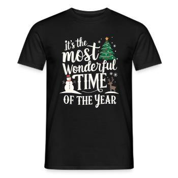 Schönste Zeit Des Jahres Weihnachten Heiligabend - Männer T-Shirt - Schwarz - Vorne - AI Model Male 178 light (178cm)