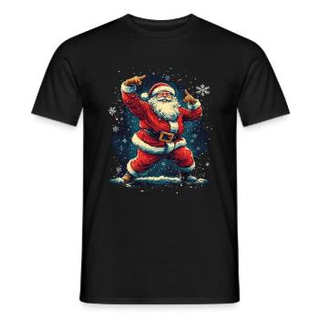 Noël Noël vintage Noël Noël - T-shirt homme - noir - Devant - AI Model Male 178 light (178cm)