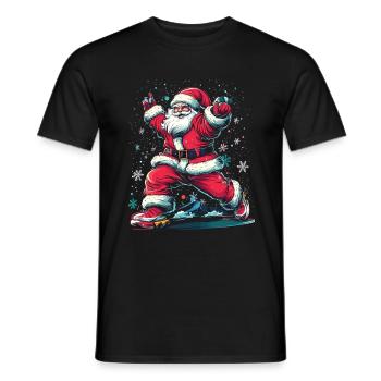 Noël vintage Père Noël Noël Noël - T-shirt homme - noir - Devant - AI Model Male 178 light (178cm)