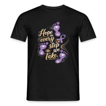 Alzheimer Bewusstsein Lila Band - Männer T-Shirt - Schwarz - Vorne - AI Model Male 178 light (178cm)