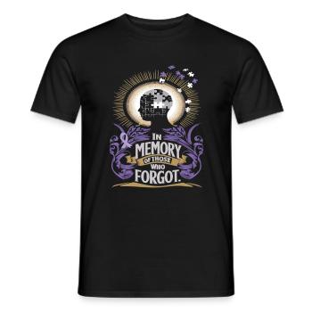 Alzheimer Bewusstsein Lila Band - Männer T-Shirt - Schwarz - Vorne - AI Model Male 178 light (178cm)