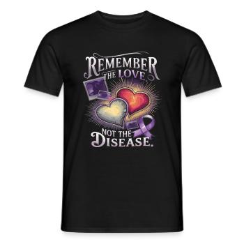 Alzheimer Bewusstsein Lila Band - Männer T-Shirt - Schwarz - Vorne - AI Model Male 178 light (178cm)