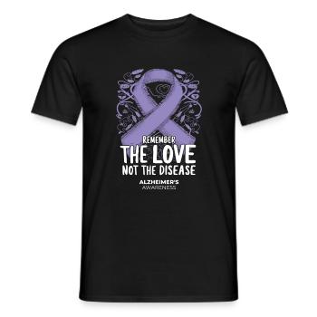 Alzheimer Bewusstsein Lila Band - Männer T-Shirt - Schwarz - Vorne - AI Model Male 178 light (178cm)