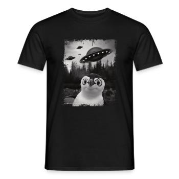 Pingouin drôle cool - T-shirt homme - noir - Devant - AI Model Male 178 light (178cm)