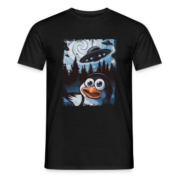 Pingouin drôle cool - T-shirt homme - noir - Devant - AI Model Male 178 light (178cm)