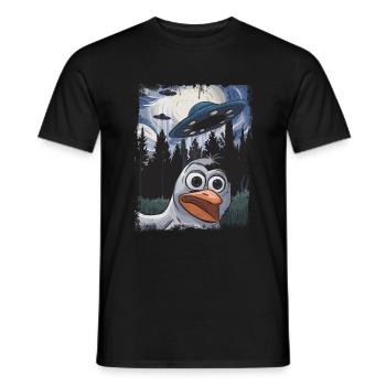 Cool funny penguin - Men's T-Shirt - black - Front - AI Model Male 178 light (178cm)