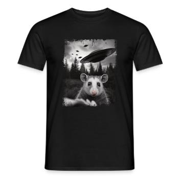 Funny Opossum Possum Weird Stuff Meme Design - Men's T-Shirt - black - Front - AI Model Male 178 light (178cm)