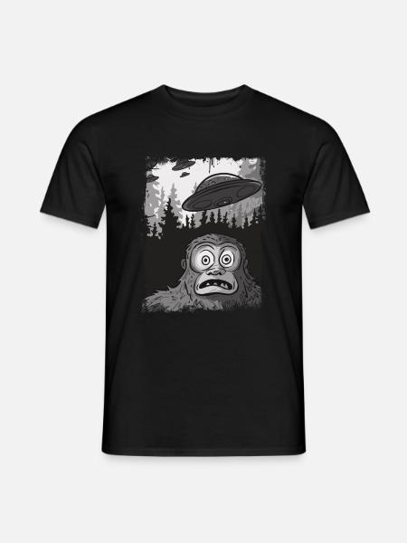 Drôle Gorille OVNI Trucs étranges Mème - T-shirt homme - noir