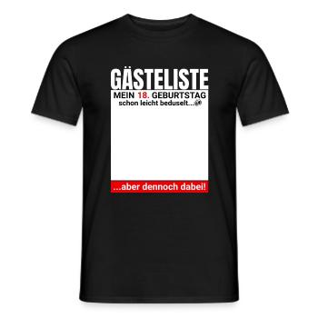 18th Birthday Boy 18 Years 2007 Gift - Men's T-Shirt - black - Front - AI Model Male 178 light (178cm)