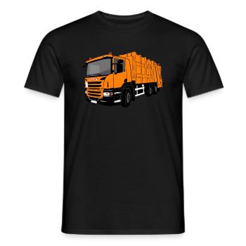 Müllauto - Müllfahrzeug - Männer T-Shirt - Schwarz - Vorne - AI Model Male 178 light (178cm)