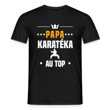 papa karatéka au top cadeau papa karaté - T-shirt homme - noir - Devant - AI Model Male 178 light (178cm)
