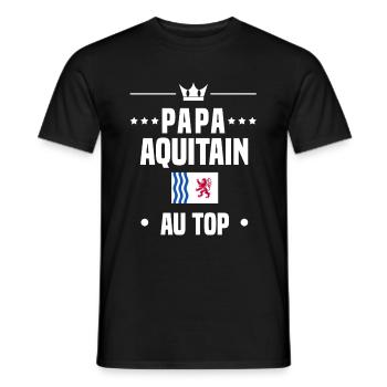 papa aquitain homme au top papa aquitaine - T-shirt homme - noir - Devant - AI Model Male 178 light (178cm)