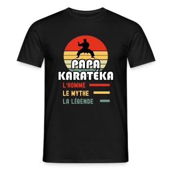 papa karatéka homme mythe légende vintage karaté - T-shirt homme - noir - Devant - AI Model Male 178 light (178cm)