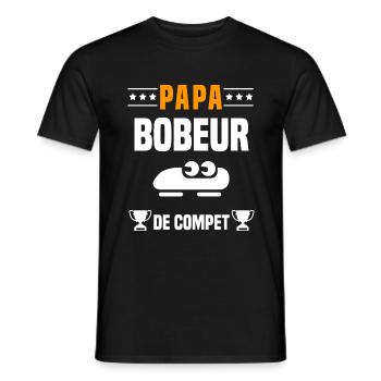 papa bobeur de compet père cadeau papa bobsleigh - T-shirt homme - noir - Devant - AI Model Male 178 light (178cm)