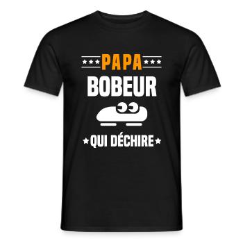 papa bobeur qui déchire papa bobsleigh - T-shirt homme - noir - Devant - AI Model Male 178 light (178cm)