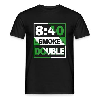 420 Weed Smoke Double Stoner Geschenk - Männer T-Shirt - Schwarz - Vorne - AI Model Male 178 light (178cm)